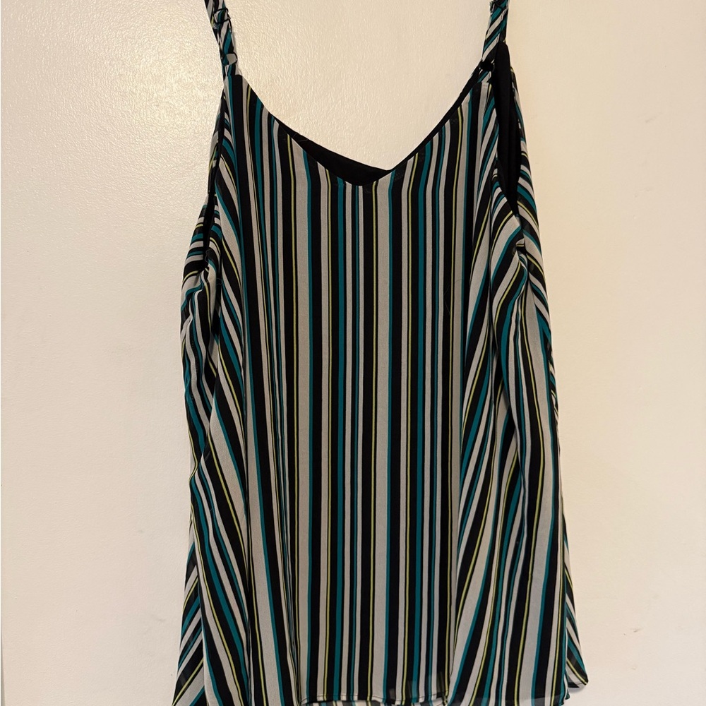 Torrid Multicolor Striped Chiffon Tank
